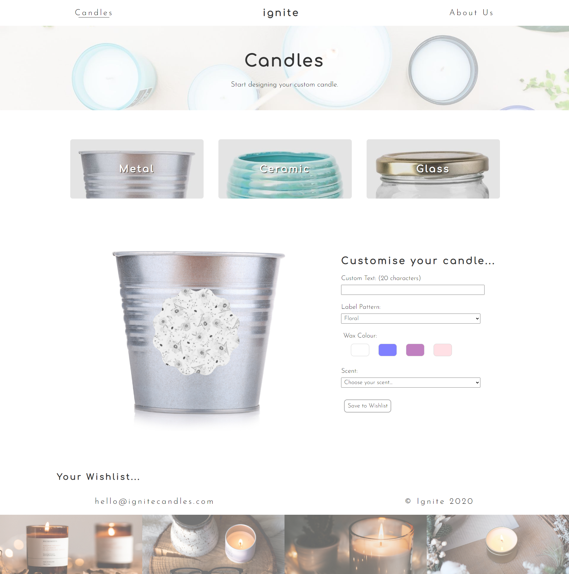 Ignite Candles Candles Page